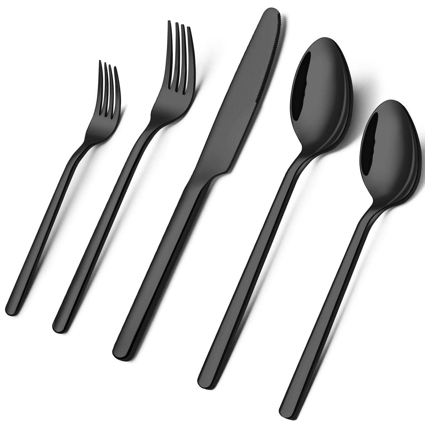 KINGSTONE Gold Silverware Set, 20 Piece Flatware Cutlery Set for 4, 18/10 Stainless Steel Silverware Mirror Polished Dishwasher Safe for Home, Restaurant, Wedding, Party(Gold, 20 pieces for 4)