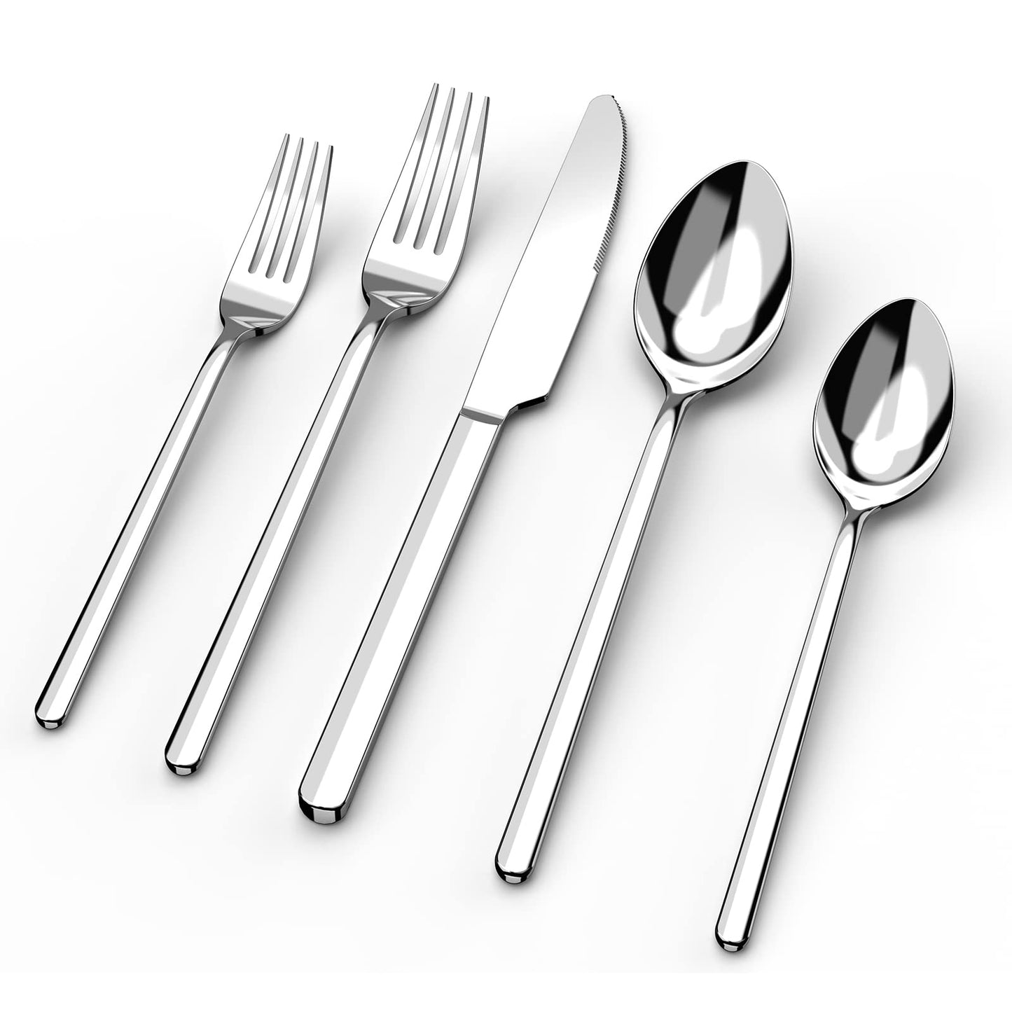KINGSTONE Gold Silverware Set, 20 Piece Flatware Cutlery Set for 4, 18/10 Stainless Steel Silverware Mirror Polished Dishwasher Safe for Home, Restaurant, Wedding, Party(Gold, 20 pieces for 4)