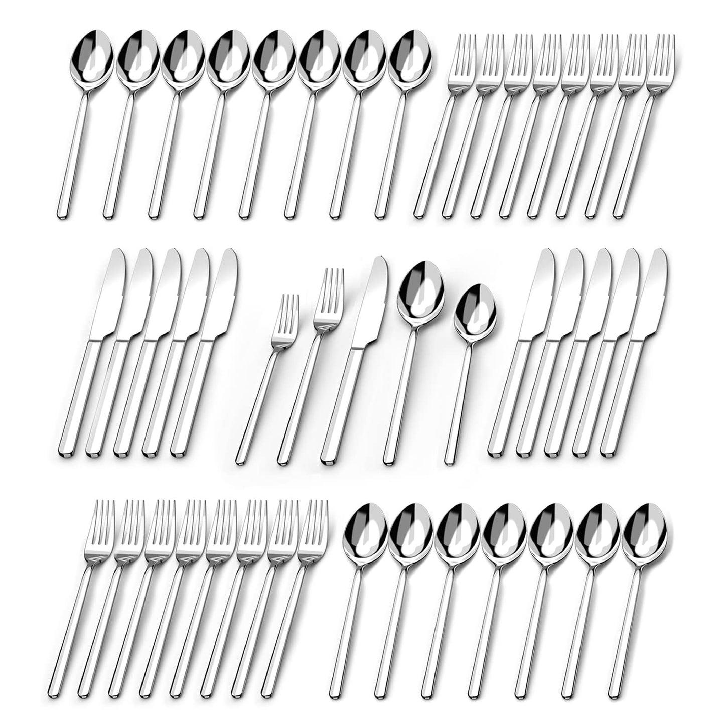 KINGSTONE Gold Silverware Set, 20 Piece Flatware Cutlery Set for 4, 18/10 Stainless Steel Silverware Mirror Polished Dishwasher Safe for Home, Restaurant, Wedding, Party(Gold, 20 pieces for 4)