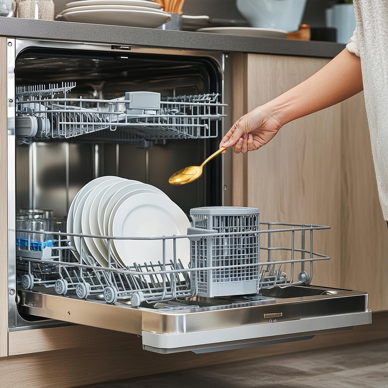 KINGSTONE Gold Silverware Set, 20 Piece Flatware Cutlery Set for 4, 18/10 Stainless Steel Silverware Mirror Polished Dishwasher Safe for Home, Restaurant, Wedding, Party(Gold, 20 pieces for 4)