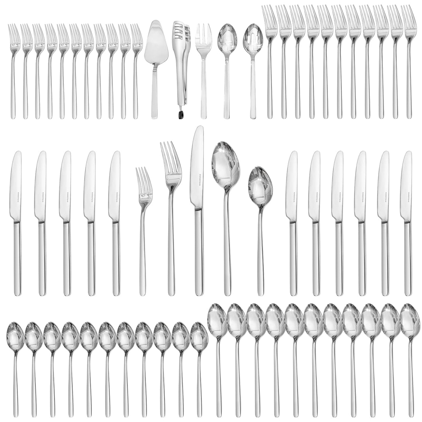 KINGSTONE Gold Silverware Set, 20 Piece Flatware Cutlery Set for 4, 18/10 Stainless Steel Silverware Mirror Polished Dishwasher Safe for Home, Restaurant, Wedding, Party(Gold, 20 pieces for 4)