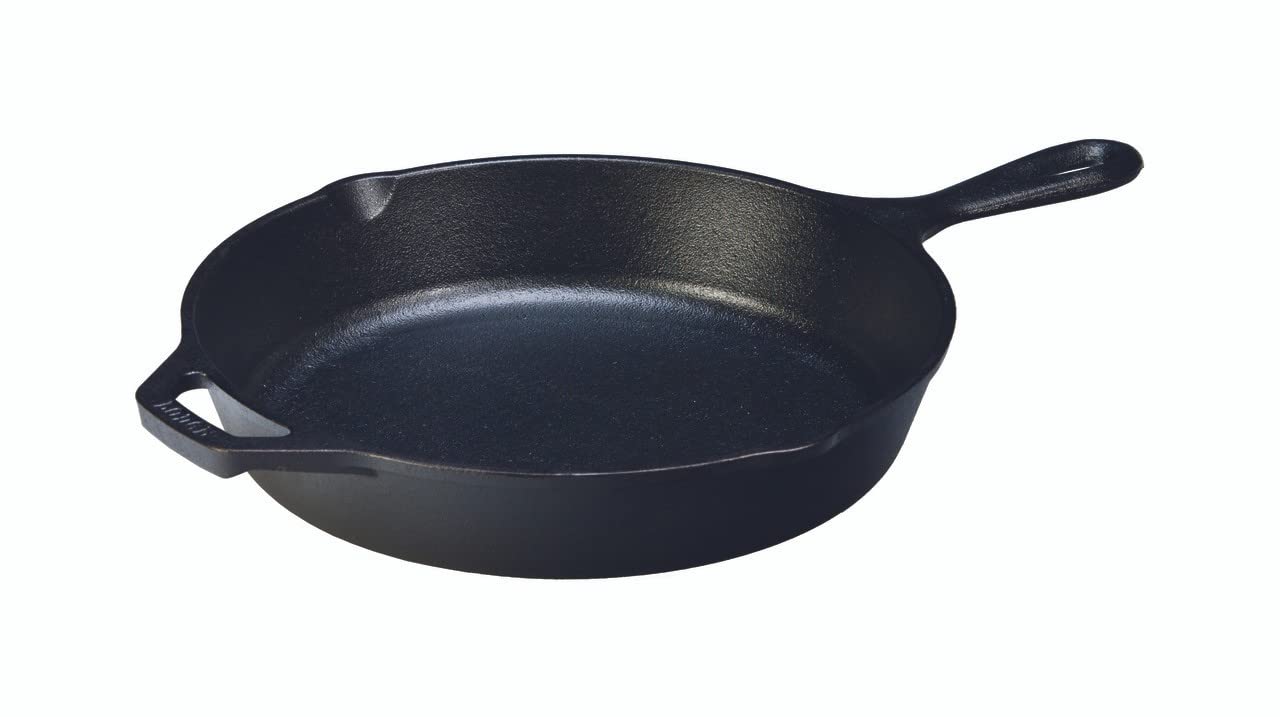 Lodge 10.25 Inch Cast Iron Skillet – Pre-Seasoned Frying Pan with Teardrop Handle – Oven, Stovetop, Grill & Campfire Use – Made in USA – Durable, Non-Toxic, Even-Heating Cookware – Black
