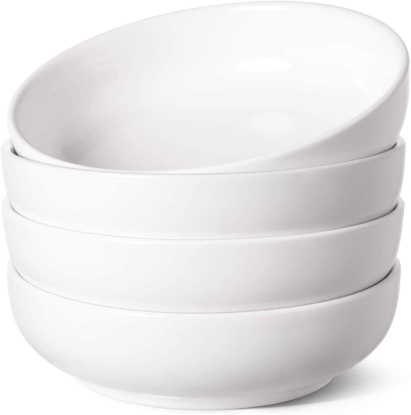 LE TAUCI Pasta Bowls 45 Ounce, Ceramic Salad Bowl, Large Serving Bowl Set - Set of 4, Ceylon Blue