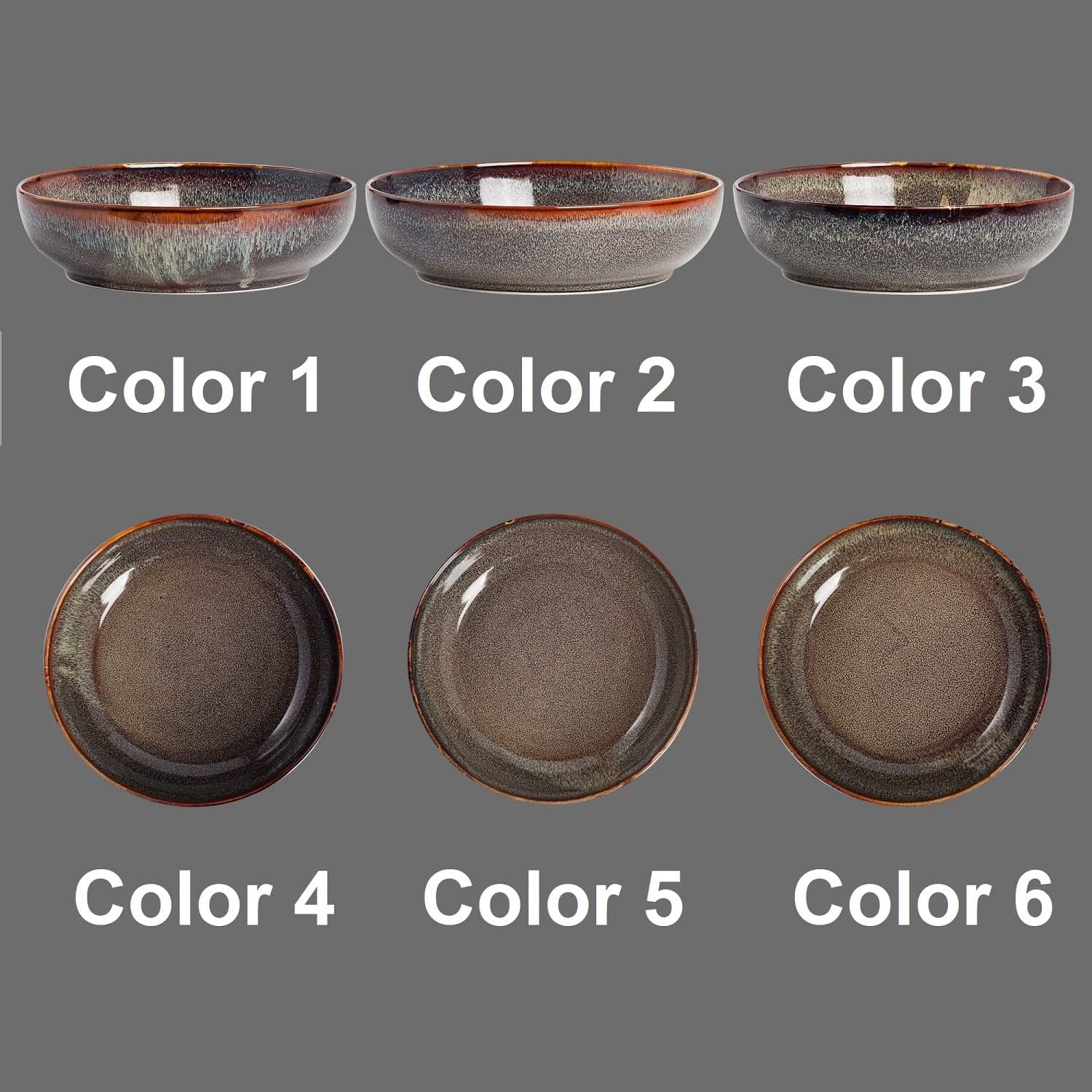 30oz Ceramic bowls set of 4-8" serving bowls for Kitchen,Pasta,Salad-Dishwasher & Microwave Safe Perfect for Housewarming, Thanksgiving, Christmas