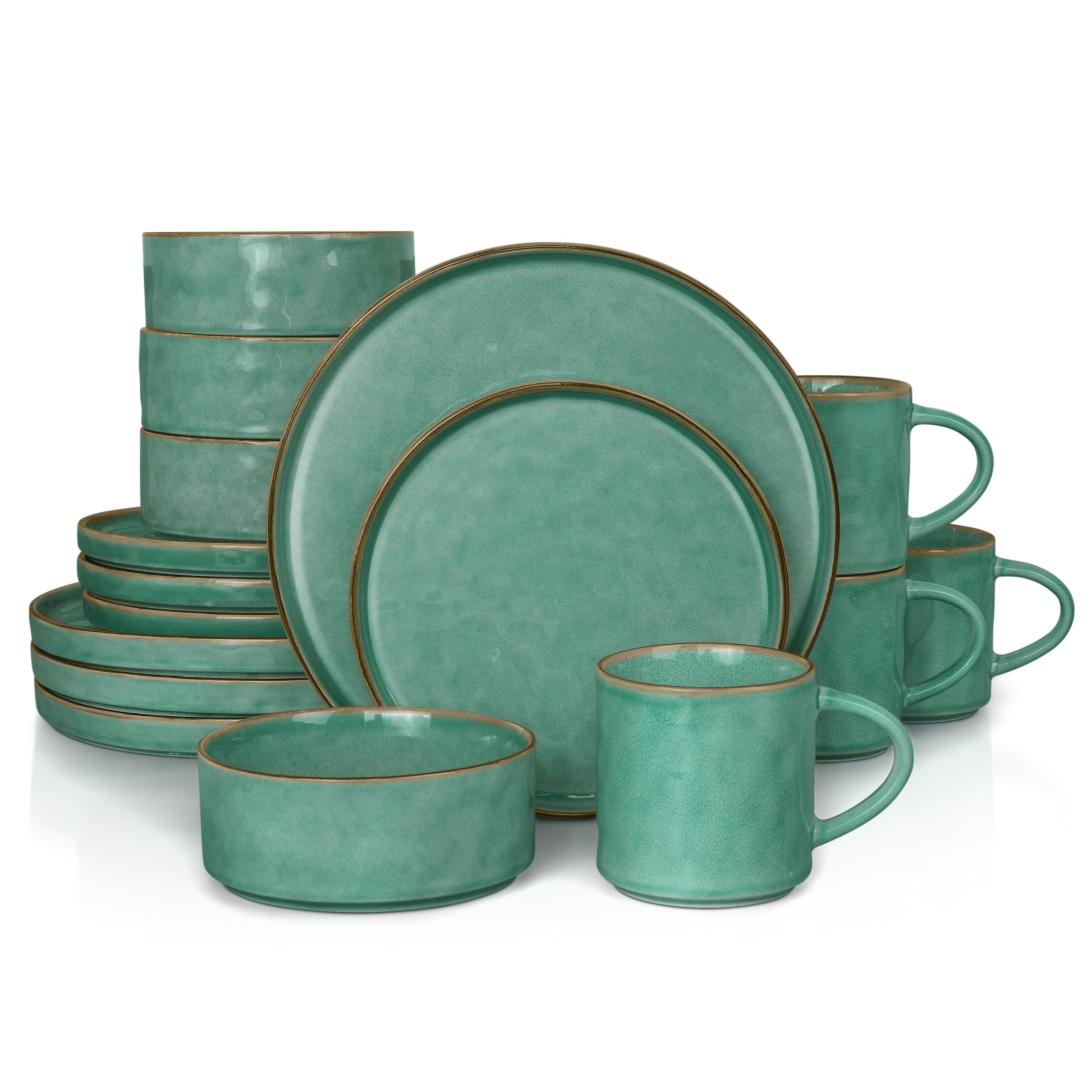 HaWare Dinnerware Sets, 12-Piece Plates and Bowls Set, Stoneware Dish Set for 4, Ceramic Dinnerware for Home Restaurant, Chip and Scratch Resistant, Microwave and Dishwasher Safe, Speckled White