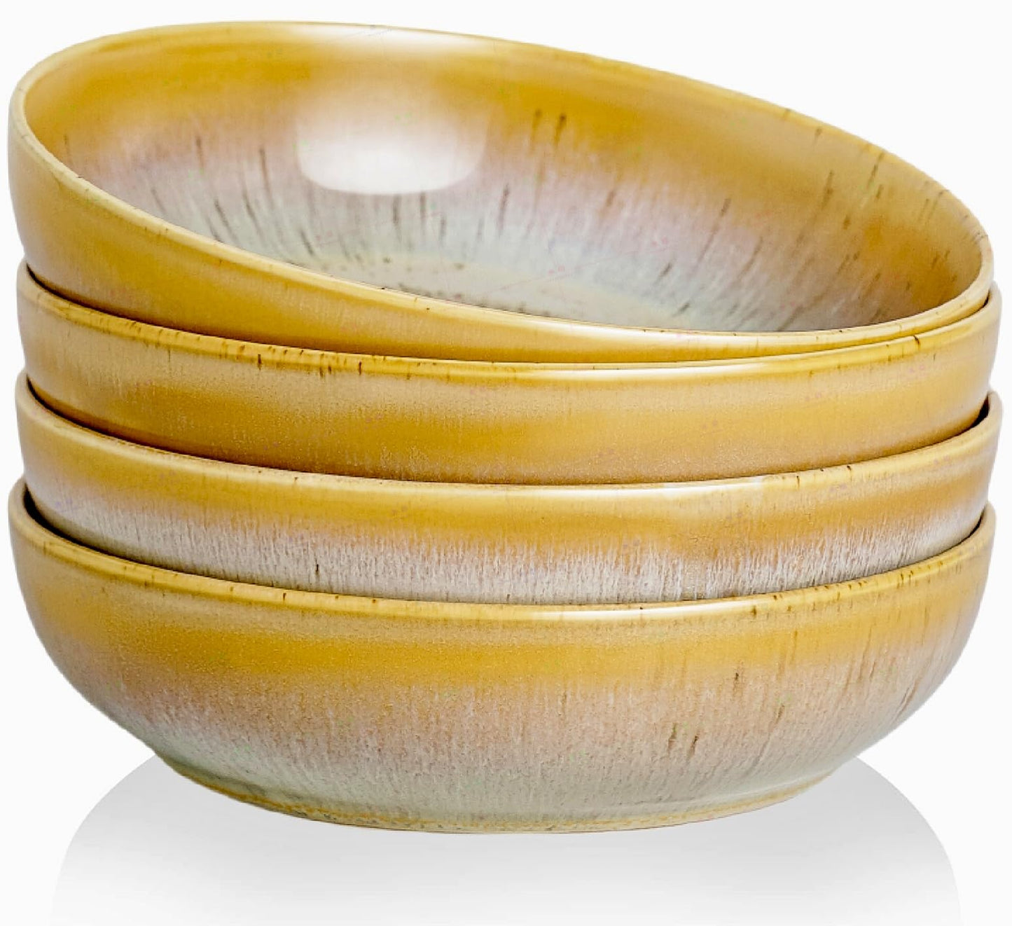 30oz Ceramic bowls set of 4-8" serving bowls for Kitchen,Pasta,Salad-Dishwasher & Microwave Safe Perfect for Housewarming, Thanksgiving, Christmas