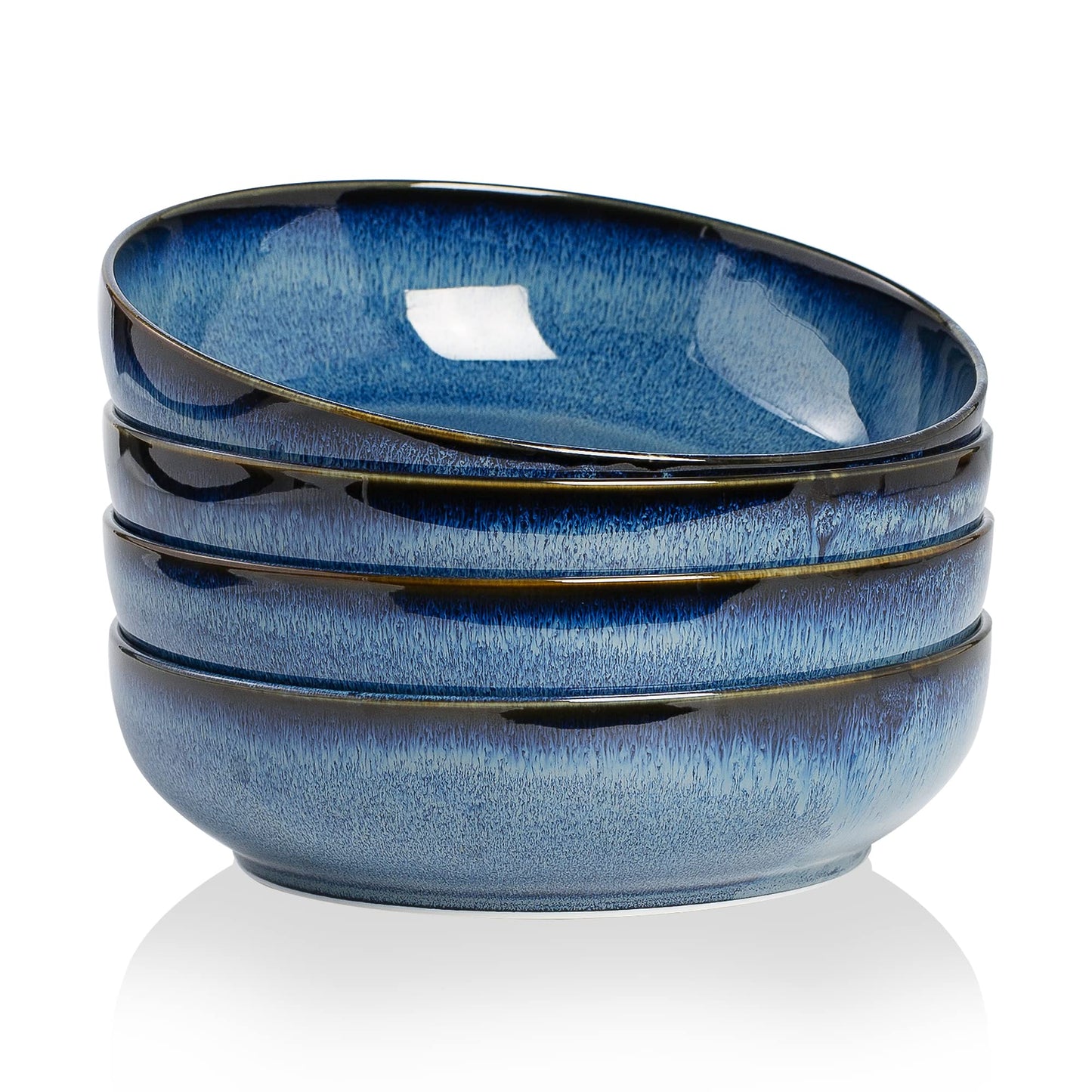 30oz Ceramic bowls set of 4-8" serving bowls for Kitchen,Pasta,Salad-Dishwasher & Microwave Safe Perfect for Housewarming, Thanksgiving, Christmas